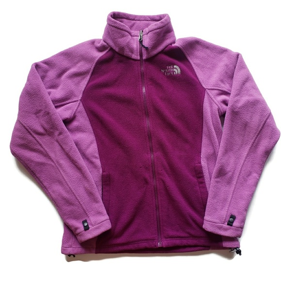 The North Face Women's Purple Fleece Zip up jacket medium - Picture 1 of 8